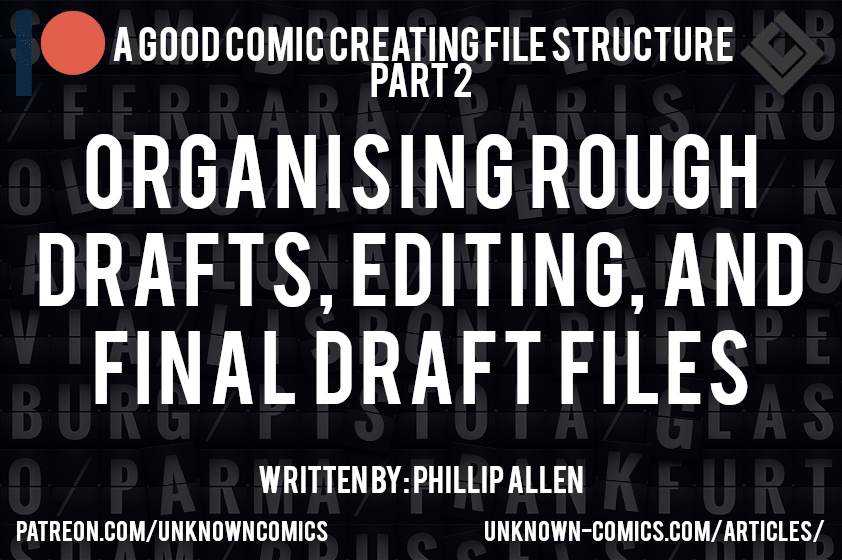 Organising Rough Drafts, Editing, and Final Draft Files - Article Poster